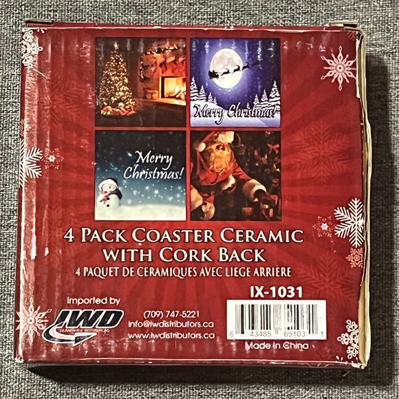 🌲Christmas Ceramic Coasters with Cork Backing - Picture 4 of 4